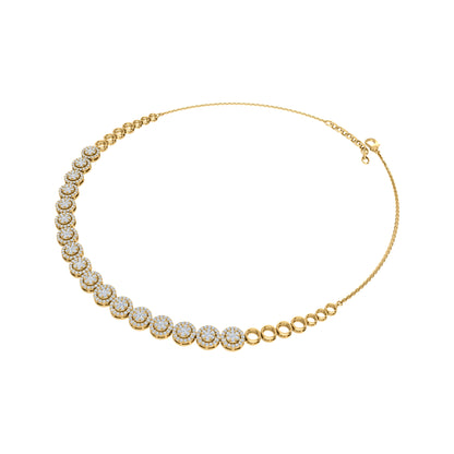 RKC 3,8 CT Moissanit Charming Halskette 925 Silber 14k Roségold vergoldet Produktgewicht 12,00 GM