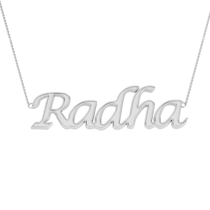 RKC Initial Customize Name Pendant Necklace 925 Silver 14k Yellow Gold Plated Weight 5gm And Length 12mm