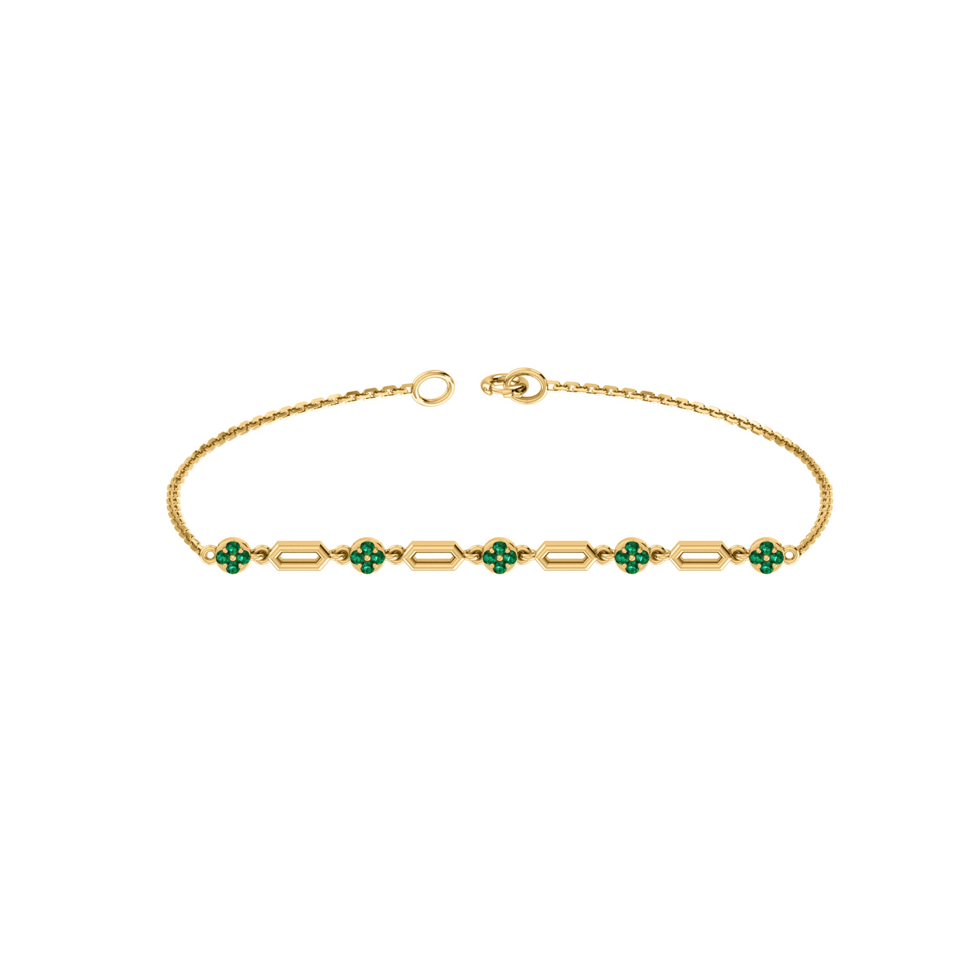 RKC 925 Sterling Silber 0,3 CT Edelstein für Damenarmband, 14 Karat Roségold vergoldet, Gewicht 3,70 GM