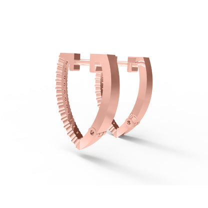 RKC 925 Sterling Silber minimalistischer Clip-on-Ohrring für Damen, 14 Karat Gelb über Produktgewicht 2,65 GM, Höhe 16,00 mm