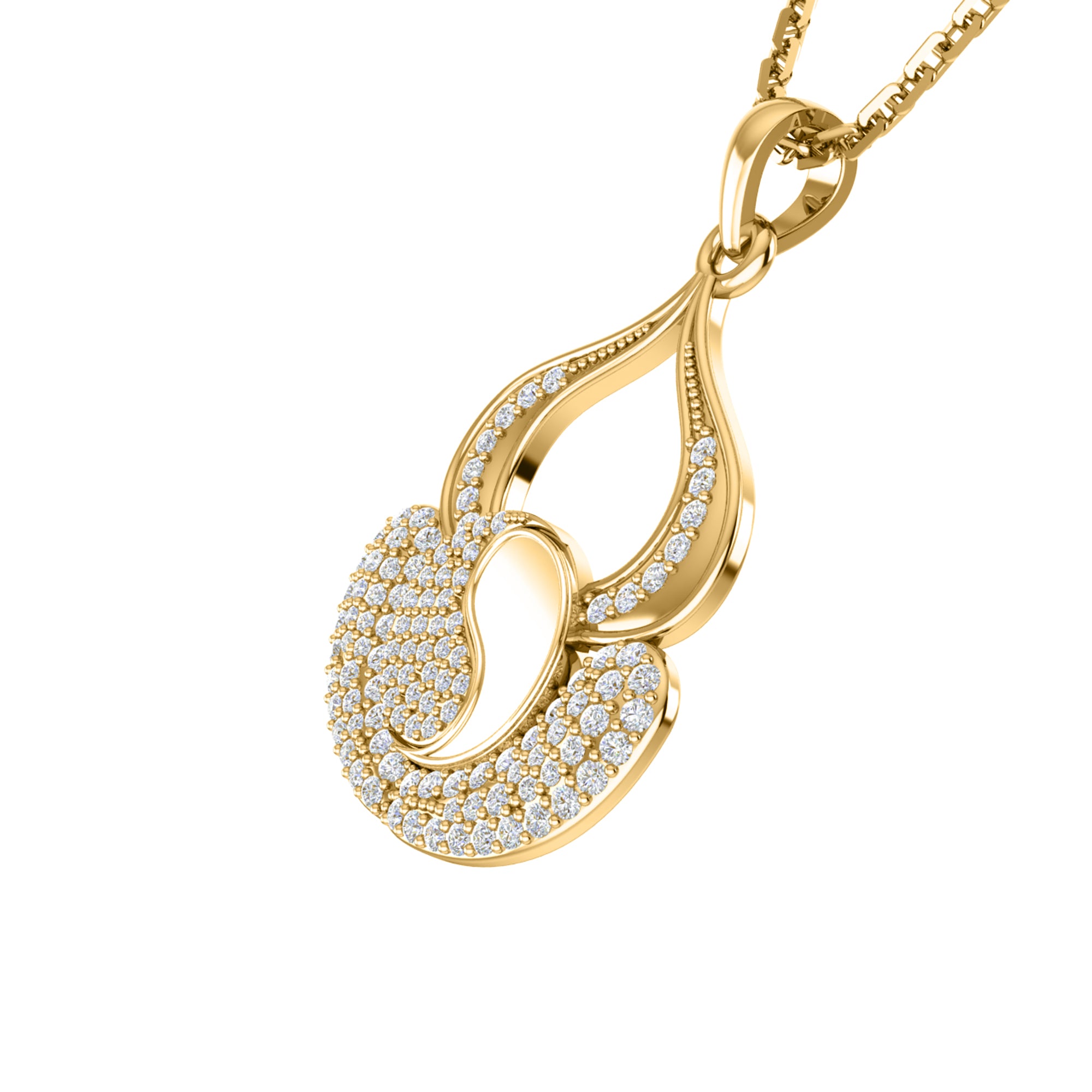 RKC 0,44 Karat Moissanit-Charm-Anhänger, 925er Silberschmuck, 14 Karat Gelbgold vergoldet, Gewicht 4,50 g, Höhe 20 mm
