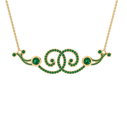 RKC 2,6 CT Moissanit Charm Halskette 925 Silber 14k Roségold vergoldet Produktgewicht 9,00 GM Höhe 18,00 MM