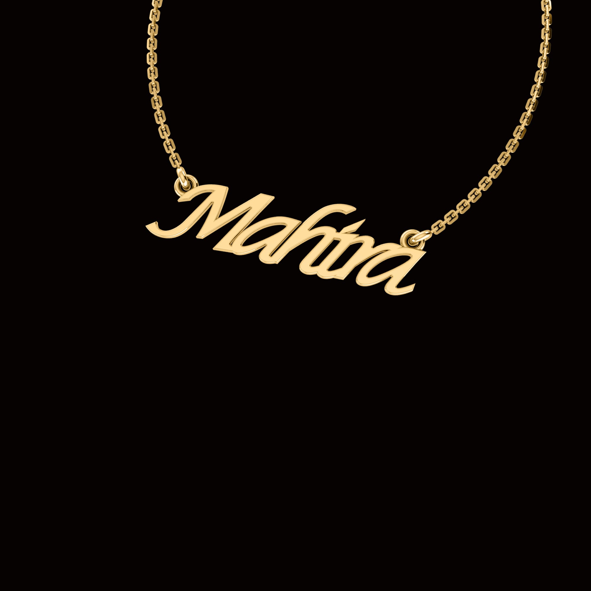 RKC Halskette mit Buchstaben- und Namensanhänger, 925er Silber, Schmuck, 14 Karat Roségold vergoldet, Produktgewicht: 3,60 GM, Höhe: 9,70 mm