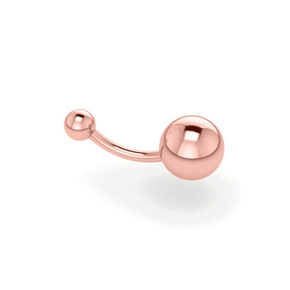 RKC JEWELRY Ombelico da donna in argento sterling 925 placcato in oro rosa 14k Peso 2,00 g Altezza 18 mm