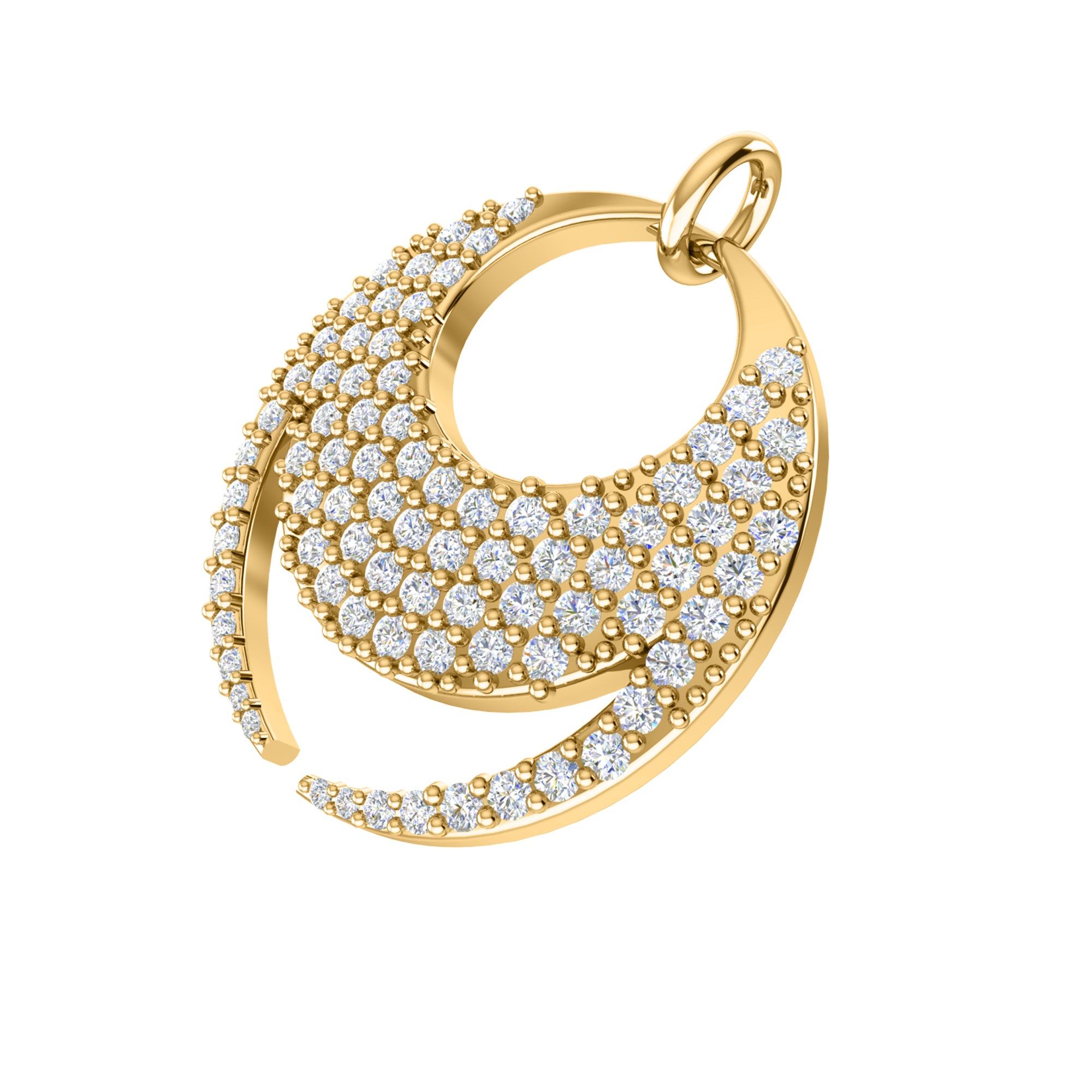 RKC 0,68 Karat Moissanit-Charm-Anhänger, 925er Silberschmuck, 14 Karat Roségold vergoldet, Gewicht 4,80 g, Höhe 21,50 mm