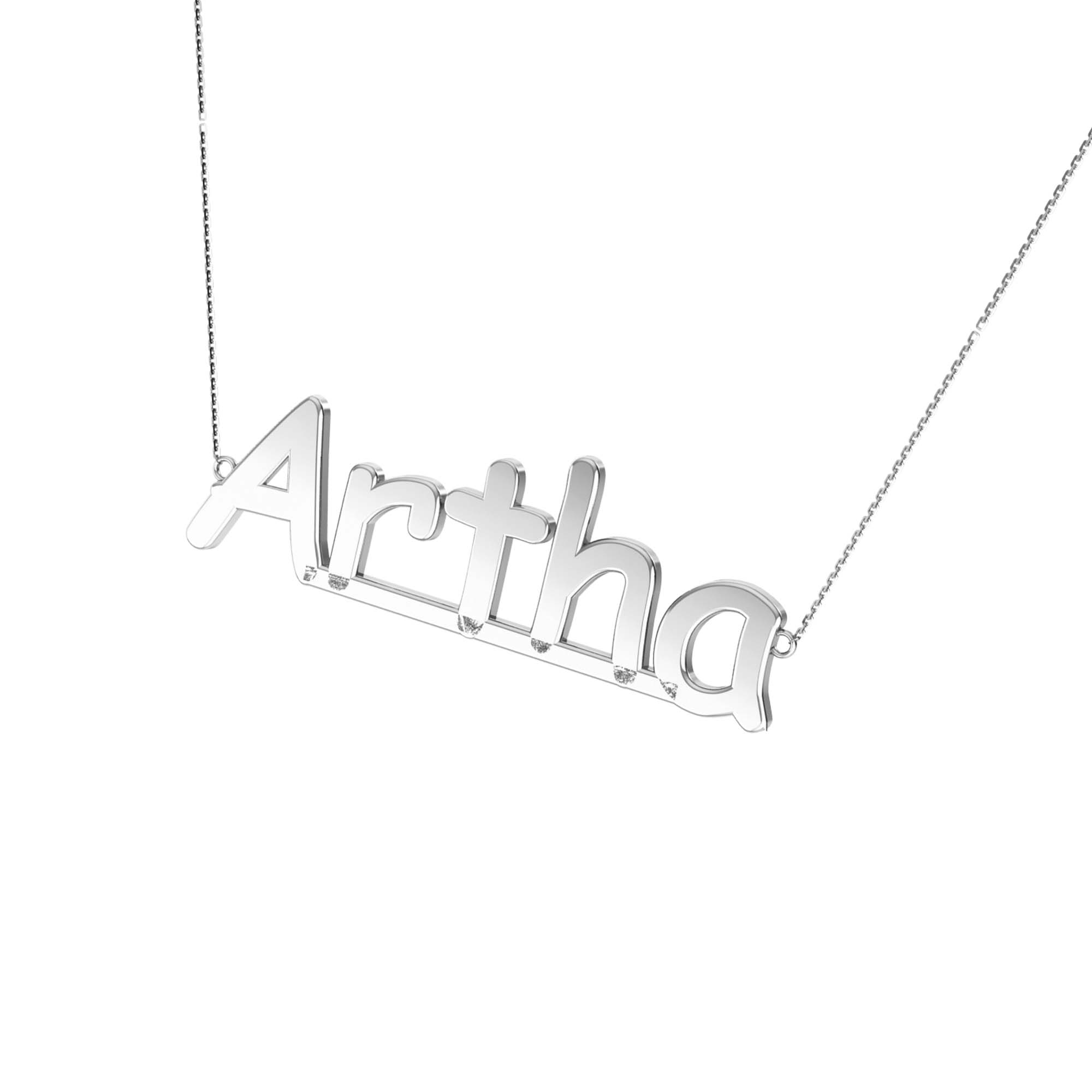 RKC Initial Customized Name Pendant 14k Yellow Gold Plated 925 Silver