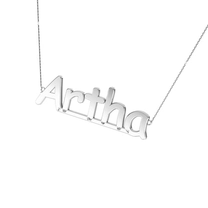 RKC Initial Customized Name Pendant 14k Yellow Gold Plated 925 Silver