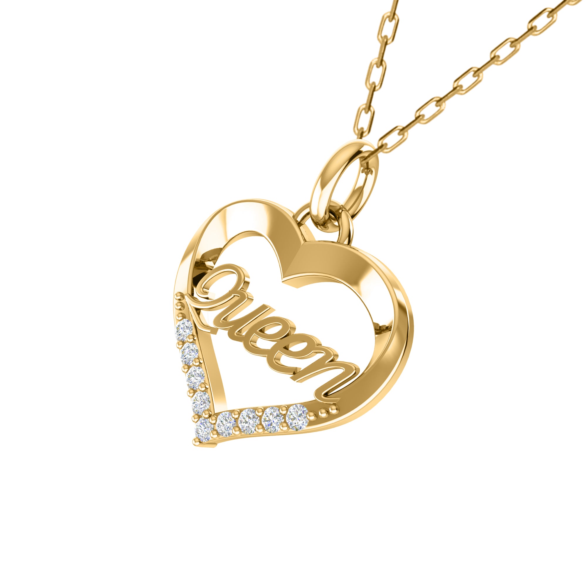 Ciondolo a forma di cuore in moissanite da 0,22 ct, gioielli in argento 925, placcato in oro rosa 14 carati, peso 4,80 g, altezza 25,20 mm