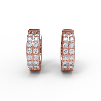 RKC 925 Sterling Silber Clip-On Hoop & Huggies Damen-Ohrring, 14 Karat Gelb, Gesamtgewicht 4,50 GM, Höhe 16,00 mm