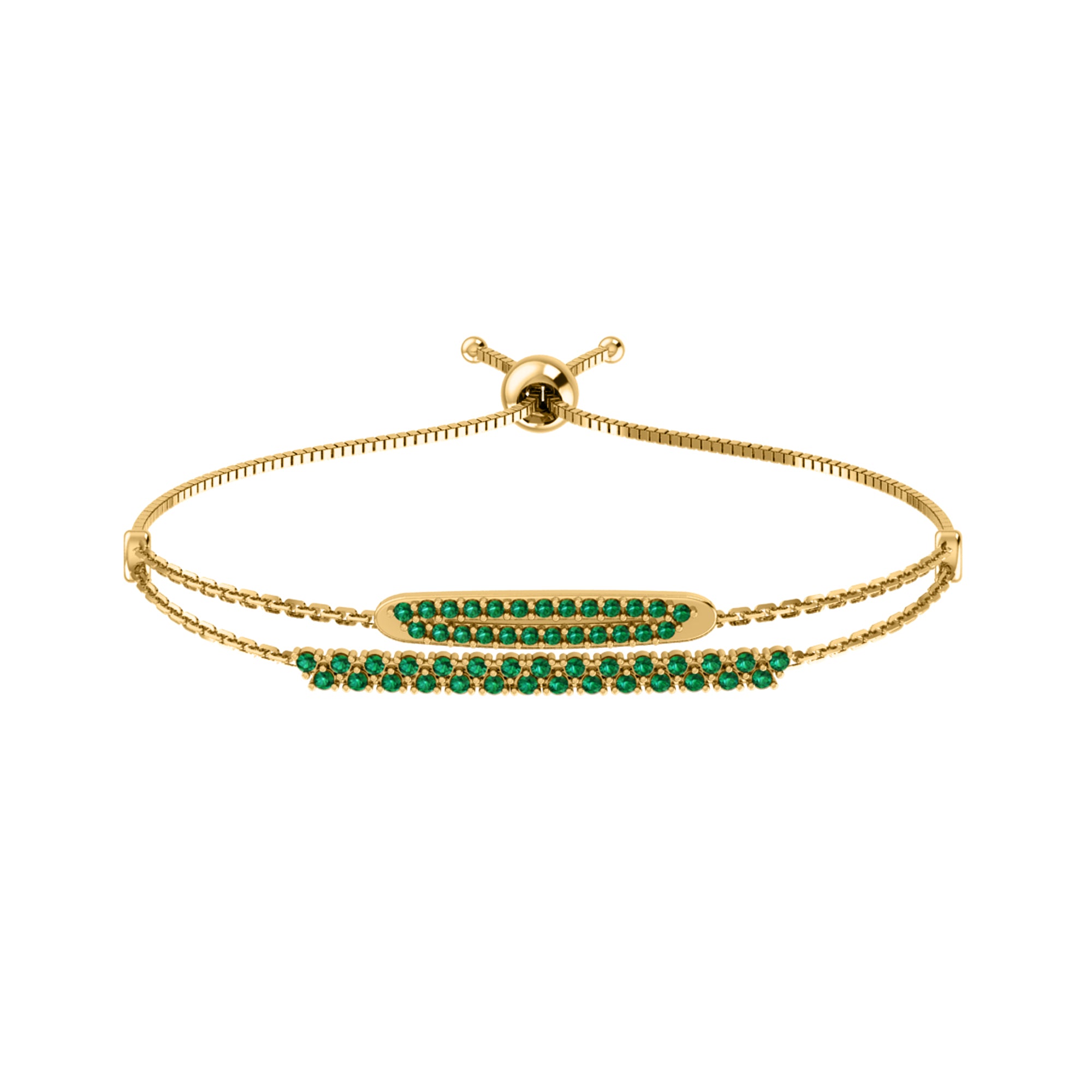 RKC Damen-Armband aus 925er-Sterlingsilber mit 0,81 Karat Moissanit, 14 Karat Gelbgold vergoldet, Gewicht 4,50 g, Höhe 36,85 mm