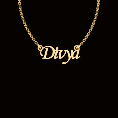 RKC Custom Name Pendant 925 Sterling Silver 14K Rose Gold Plated Wt 2.80GM Height 10.20 MM