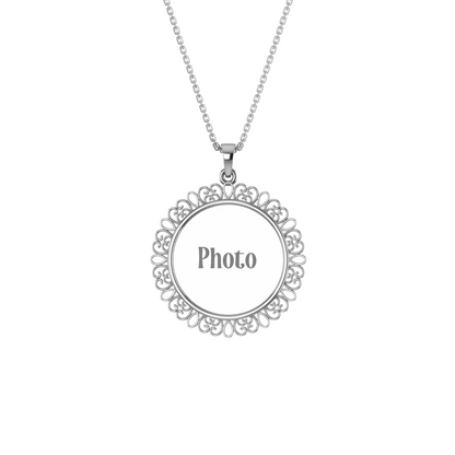 RKC Memory Photo Pendant Locket 14k Yellow Gold Plated 925 Silver Weight 6gm