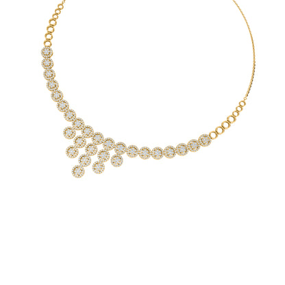 RKC 5,4 CT Moissanit Charmante Halskette 925 Silber 14 Karat Gelbgold vergoldet Produktgewicht 17,00 GM