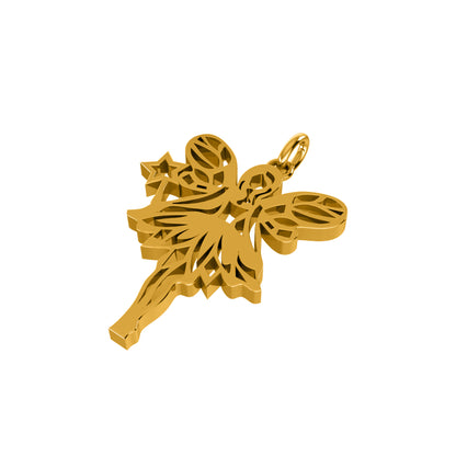 Ciondolo angelo RKC Gioielli in argento 925 placcato oro rosa 14 carati Peso 4,10 g Altezza 25,80 mm