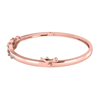RKC Damen-Armreif aus 925er-Sterlingsilber mit 1,51 Karat Moissanit, 14 Karat Gelbgold vergoldet, Gewicht 11,50 g, Höhe 52,00 mm