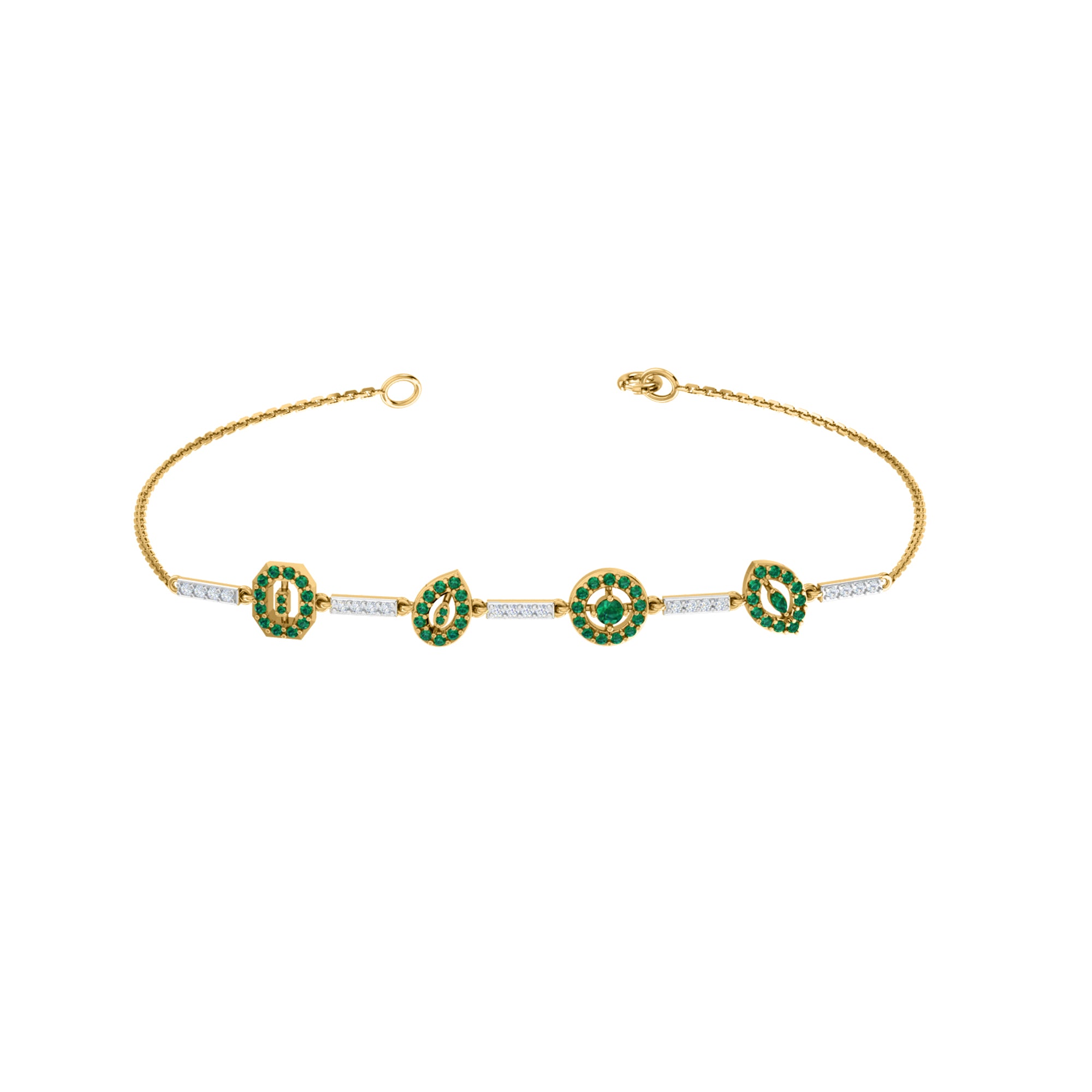 RKC Damenarmband aus 925er-Sterlingsilber, 1,16 Karat, 14 Karat Weißgold vergoldet, Gewicht 5,20 g, Höhe 81,30 mm
