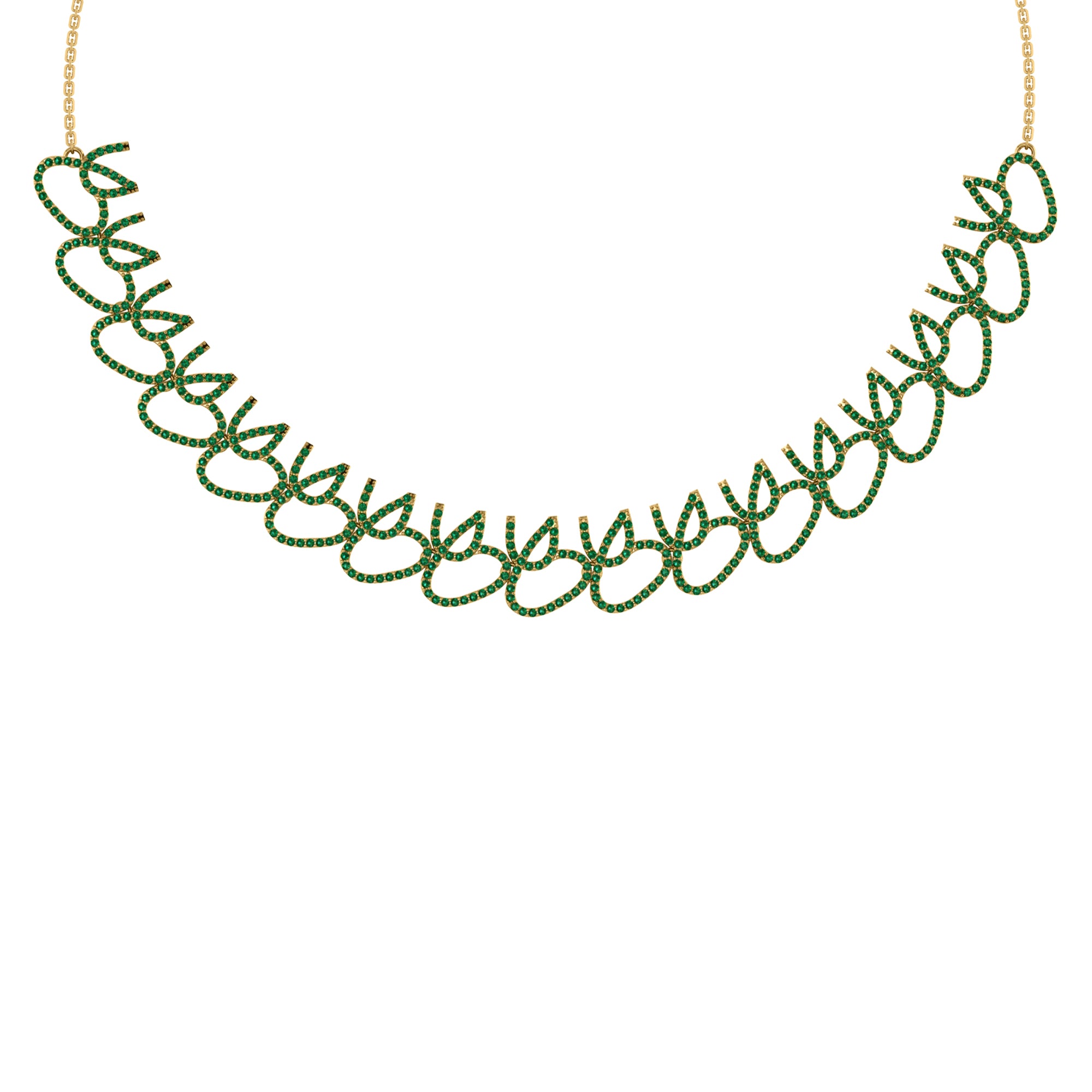 Charmante RKC 5,8 CT Moissanit-Halskette, 925er Silber, 14 Karat Gelbgold plattiert, Produktgewicht: 18,00 GM, Höhe: 15,00 mm