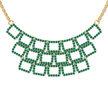 RKC 2,6 CT Moissanit-Halskette, 925er Silber, 14 Karat Gelbgold plattiert, Produktgewicht: 8,00 GM, Höhe: 20,00 mm