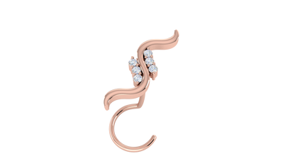 RKC JEWELRY Anello da naso delicato da donna in argento sterling 925 placcato in oro giallo 14k Peso 1,00 g