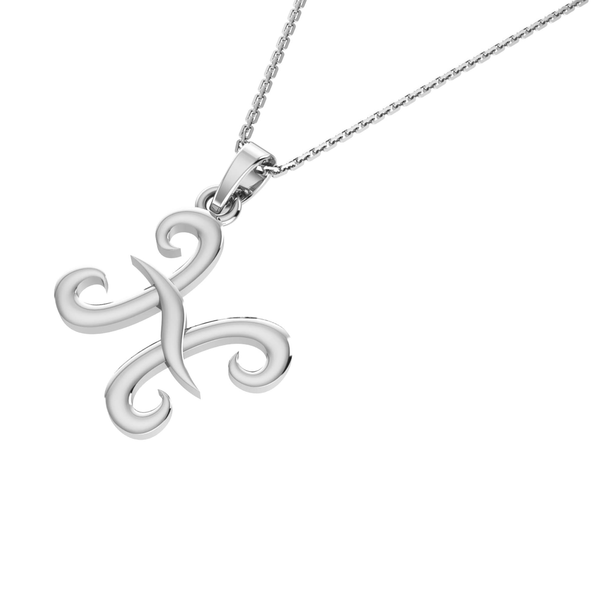 RKC 14k Yellow Gold Plated Personalised Initial Necklace 925 Silver