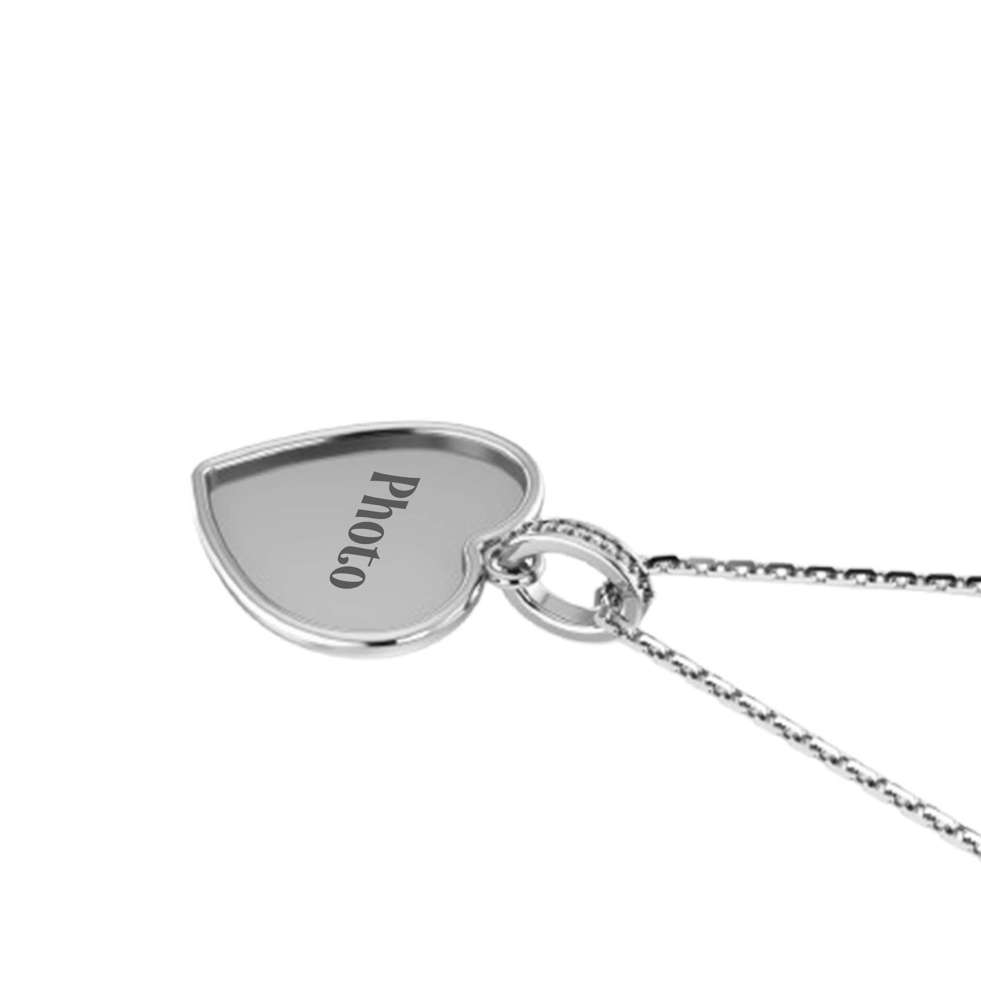 RKC 14k Yellow Gold Plated Photo Pendant Necklace 925 Silver Memory Pendants Weight 6mm And Height 21 mm