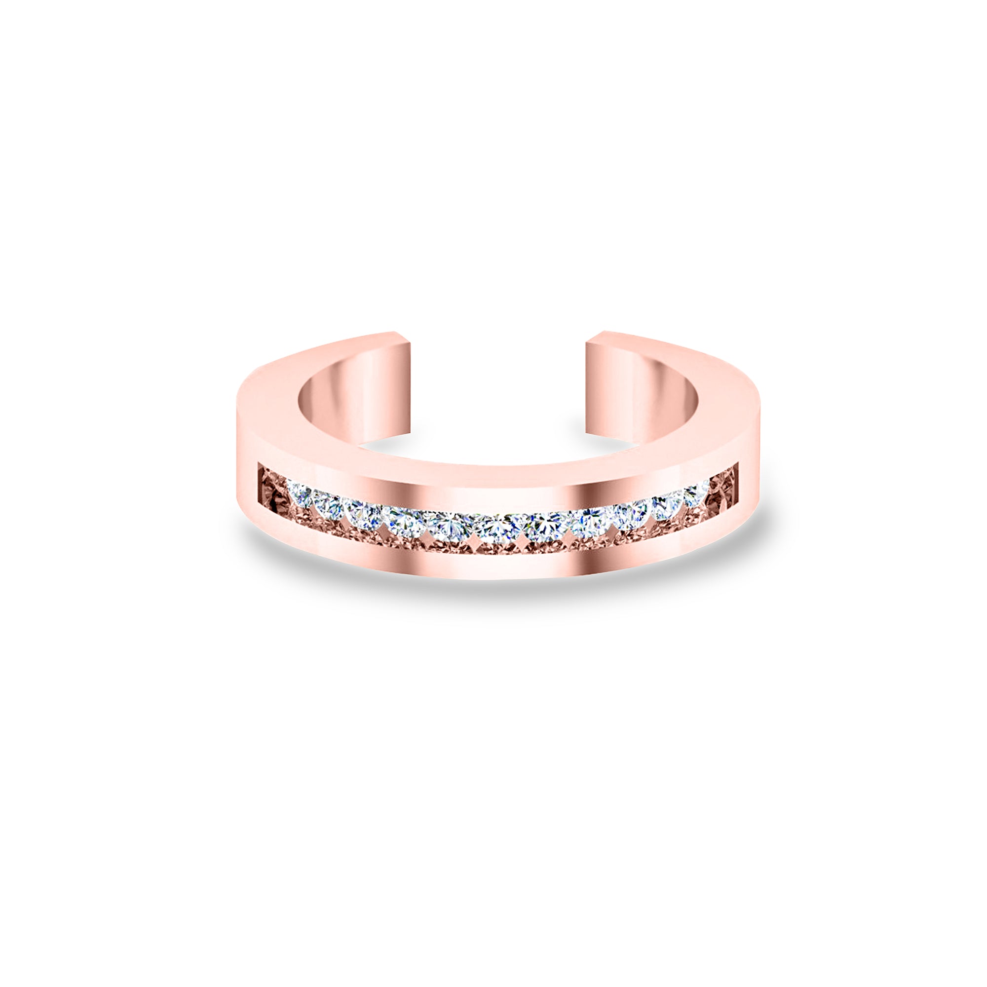 RKC Edler Moissanit-Ehering-Zehenring im Rundschliff für Sie, 925er Sterlingsilber, 14 Karat Gelbgold vergoldet, Gewicht 2 g, Breite 3,30 mm