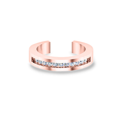 RKC Edler Moissanit-Ehering-Zehenring im Rundschliff für Sie, 925er Sterlingsilber, 14 Karat Gelbgold vergoldet, Gewicht 2 g, Breite 3,30 mm