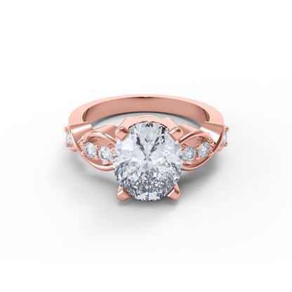 RKC Moissanit-Hochzeitstagsring im Ovalschliff, 925er Sterlingsilber, 14 Karat Gelbgold vergoldet, Gewicht 4,50 g, Breite 2,50 mm