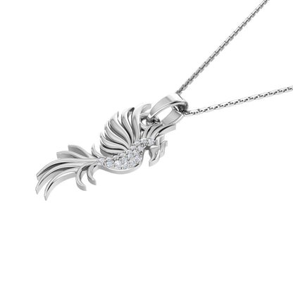 RKC Yellow Gold Plated Lovely Flying Animal Pendant With Link Chain