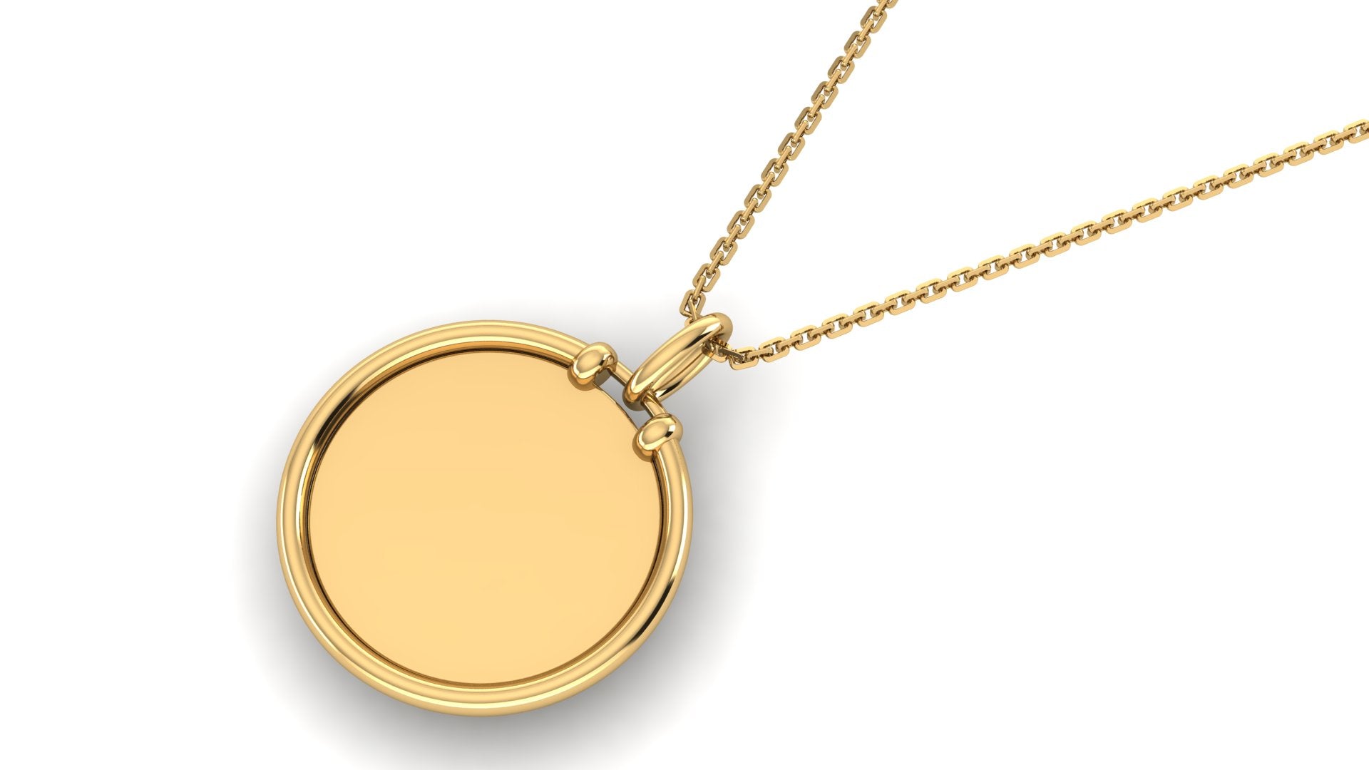 RKC Unique Photo Locket Memory Pendant For Birthday Gift 14k Yellow Gold Plated 925 Sterling Silver