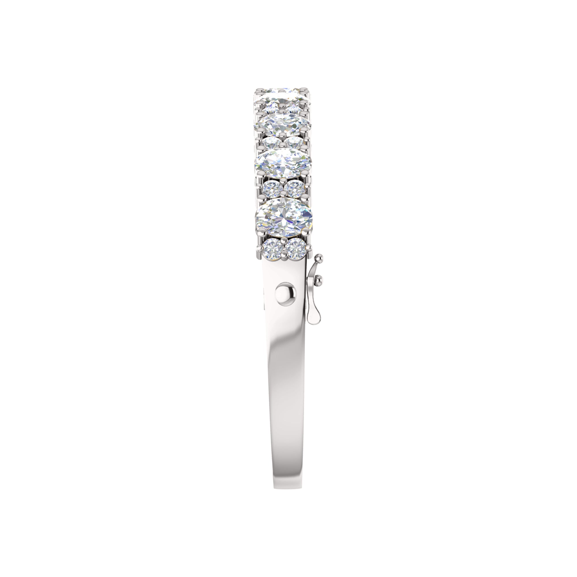 Bracciale rigido da donna in argento sterling 925 RKC da 13,25 CT, oro giallo 14 carati, peso 18,00 GM, altezza 46,00 MM