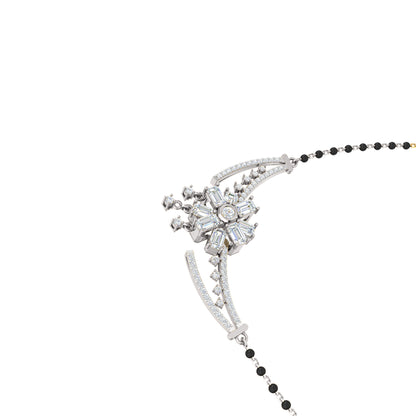 RKC 2.24Ct Moissanite Women Mangalsutra 925 Silver 14k Rose gold Plated Product Weight 8.10gm Height 25.55mm