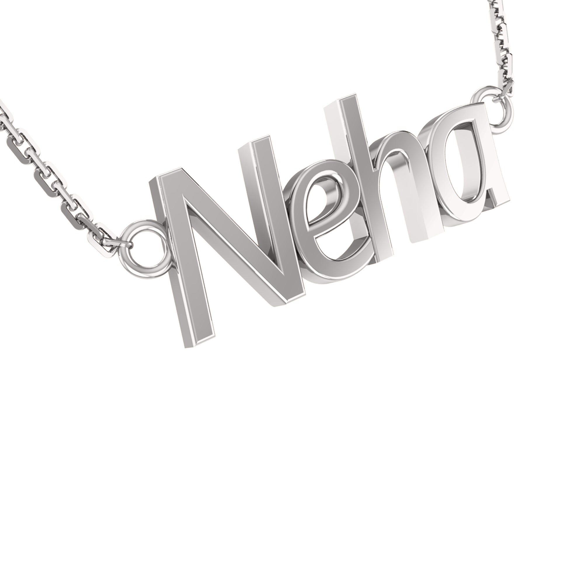 RKC Namensanhänger-Halskette, 925er Silberschmuck, 14 Karat Gelbgold plattiert, Produktgewicht: 3,80 GM, Höhe: 9,50 mm