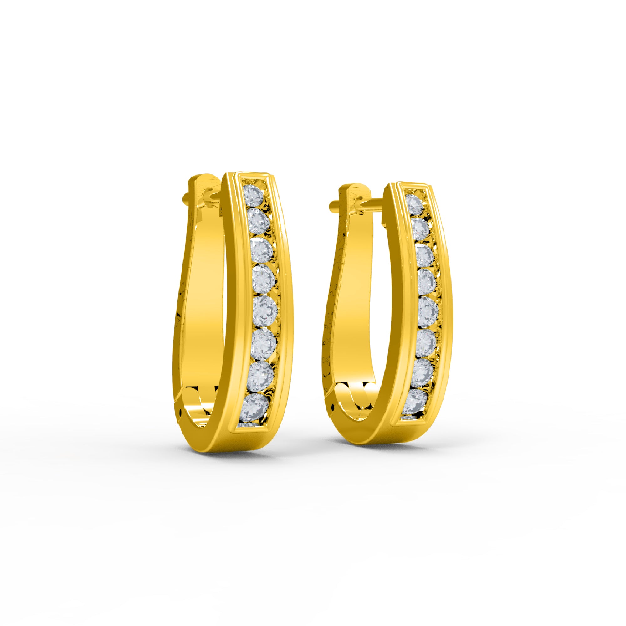 Orecchino da donna da indossare ogni giorno in argento sterling RKC 925 con rosa 14k sopra il prodotto Peso 5,80 GM Altezza 20,00 MM