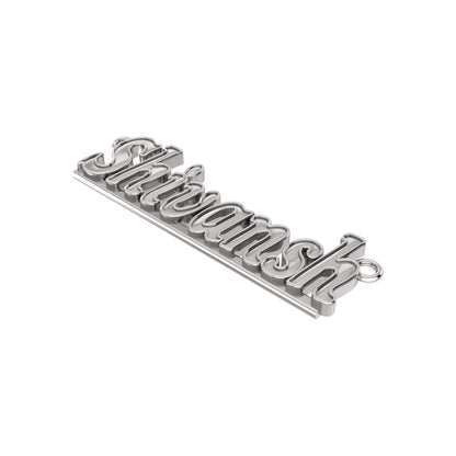 RKC Personalisieren Sie den Namensanhänger aus 925er Silberschmuck, 14 Karat Roségold vergoldet, Gewicht 3,50 g, Höhe 9 mm