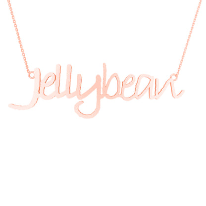 RKC Weight 5.5 gm Initial Name Pendant Necklace 14k Yellow Gold Plated 925 Silver