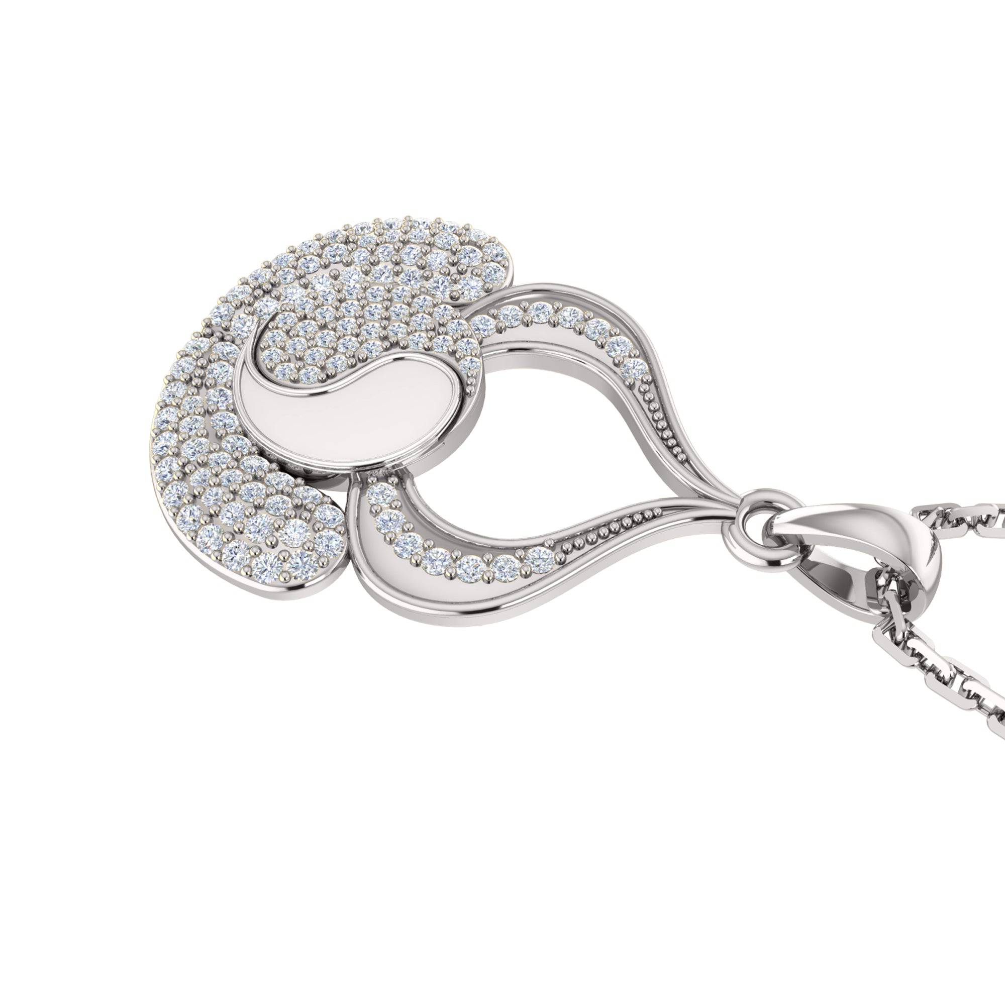 RKC 0,44 Karat Moissanit-Charm-Anhänger, 925er Silberschmuck, 14 Karat Gelbgold vergoldet, Gewicht 4,50 g, Höhe 20 mm