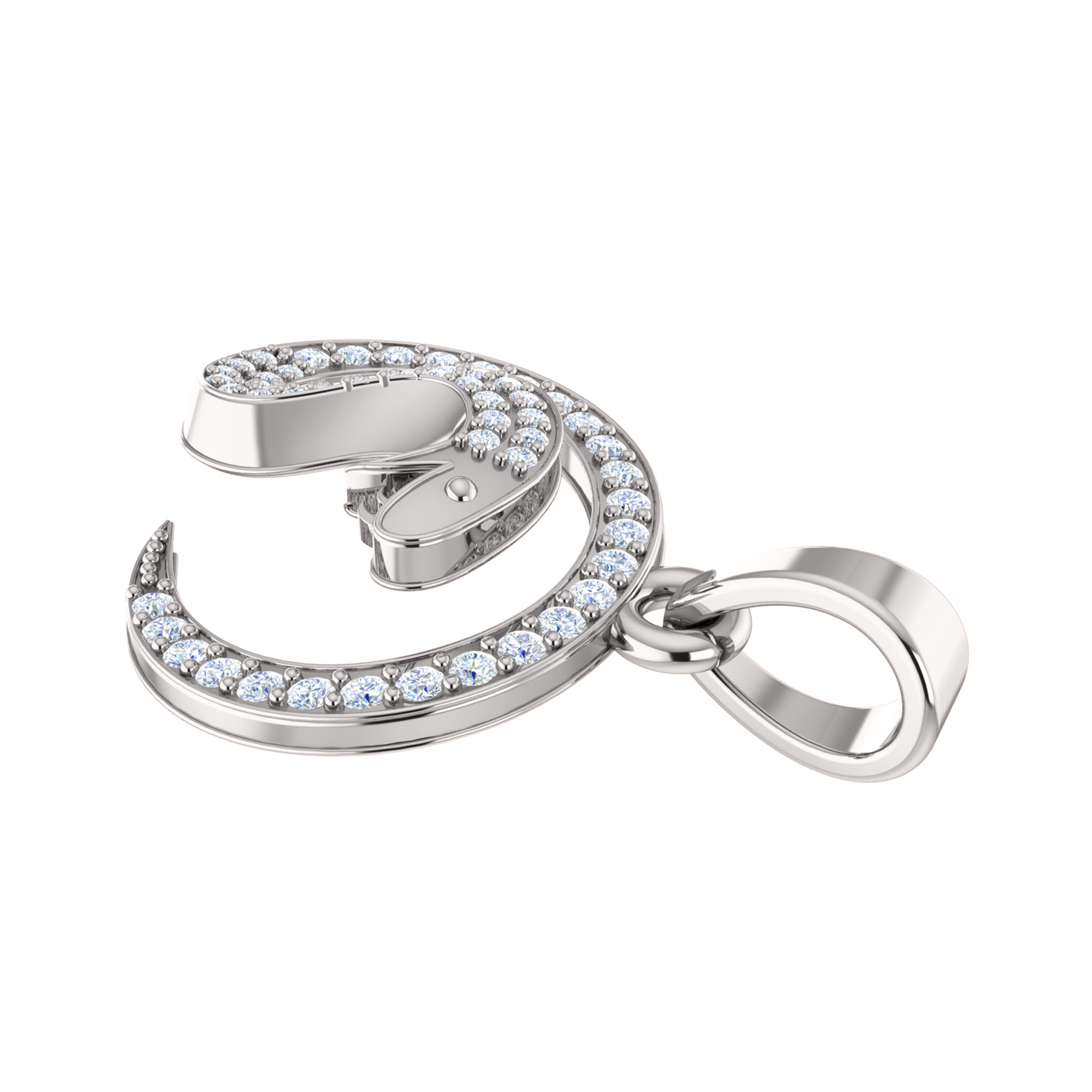 RKC 0,24 Karat Moissanit-Schlangenanhänger, 925er Silberschmuck, 14 Karat Roségold vergoldet, WT 3,60 g, Höhe 20,50 mm