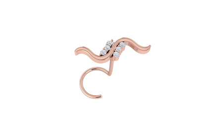 RKC JEWELRY Anello da naso delicato da donna in argento sterling 925 placcato in oro giallo 14k Peso 1,00 g