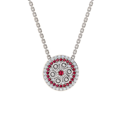 Ciondolo in moissanite RKC 2,9 CT, gioielli in argento 925, placcato in oro giallo 14 carati, peso 4,00 GM, altezza 13,50 mm