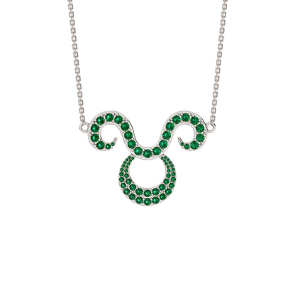 RKC 1,60 ct Moissanit Charming Aries Halskette Set 925 Silber 14 Karat Gelbgold plattiert Gewicht 5,00 g Höhe 25,40 mm