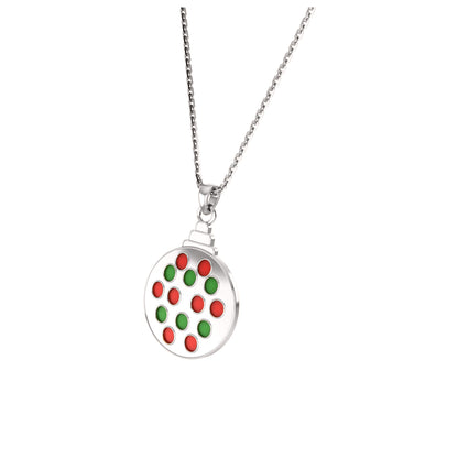 RKC 925 Sterling Silver Enamel Women Pendant Set 14K Yellow Gold Plated Wt 4.40gm Height 19.00mm