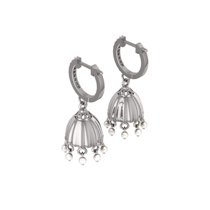 Orecchino da donna con clip a cerchio in argento sterling RKC 925, rosa 14 carati, peso del prodotto 4,00 GM, altezza 29,00 mm