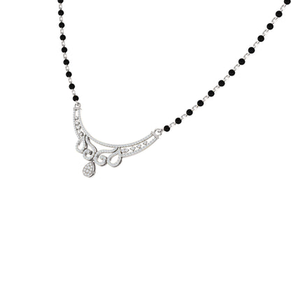 RKC Moissanite da 1,45 ct da donna Mangalsutra in argento 925 placcato in oro giallo 14k Peso del prodotto 8,00 g Altezza 34,25 mm