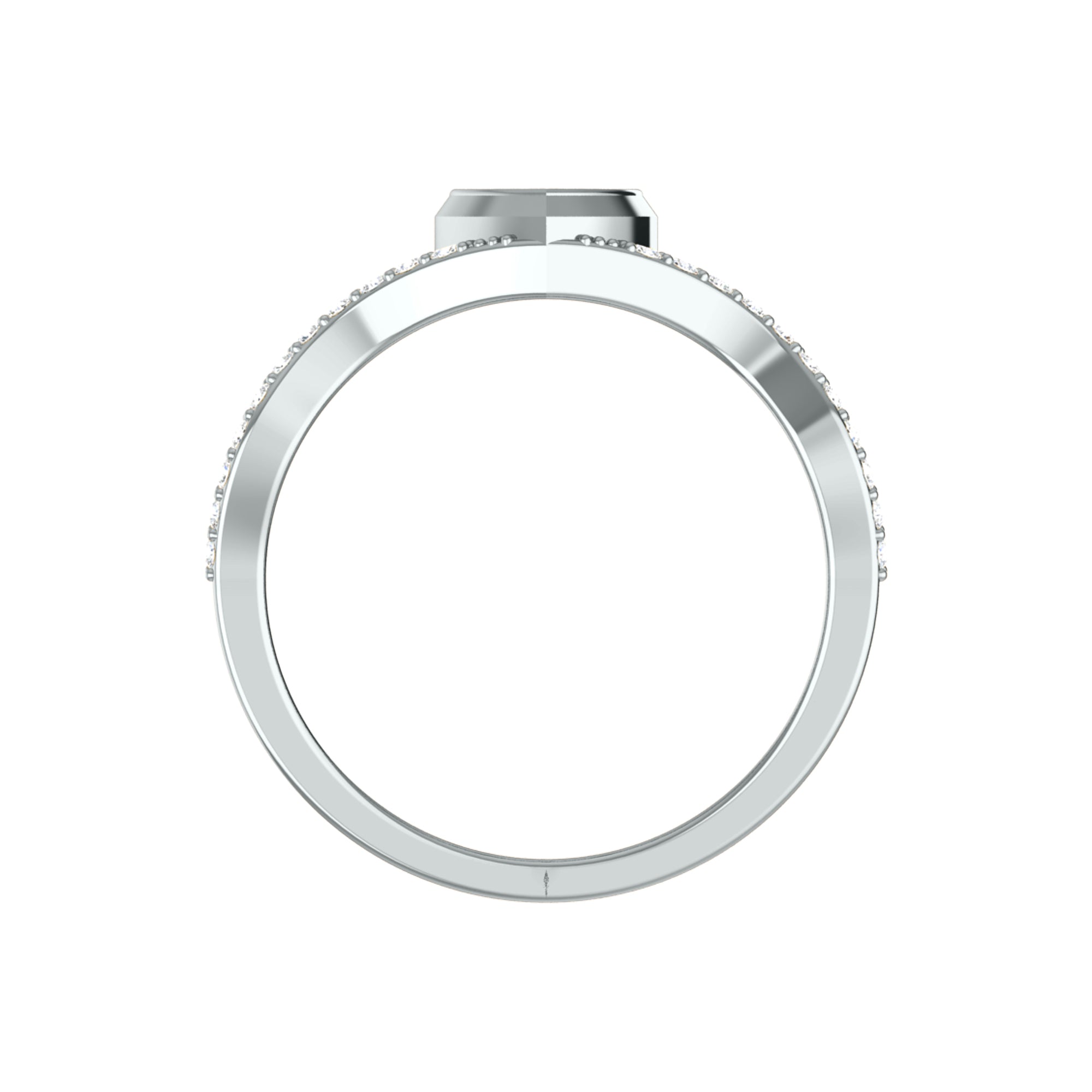 RKC Herz-Moissanit-Verlobungsring, 925er Silber, 14 Karat Weißgold vergoldet, für Damen, Gewicht 3,50 g
