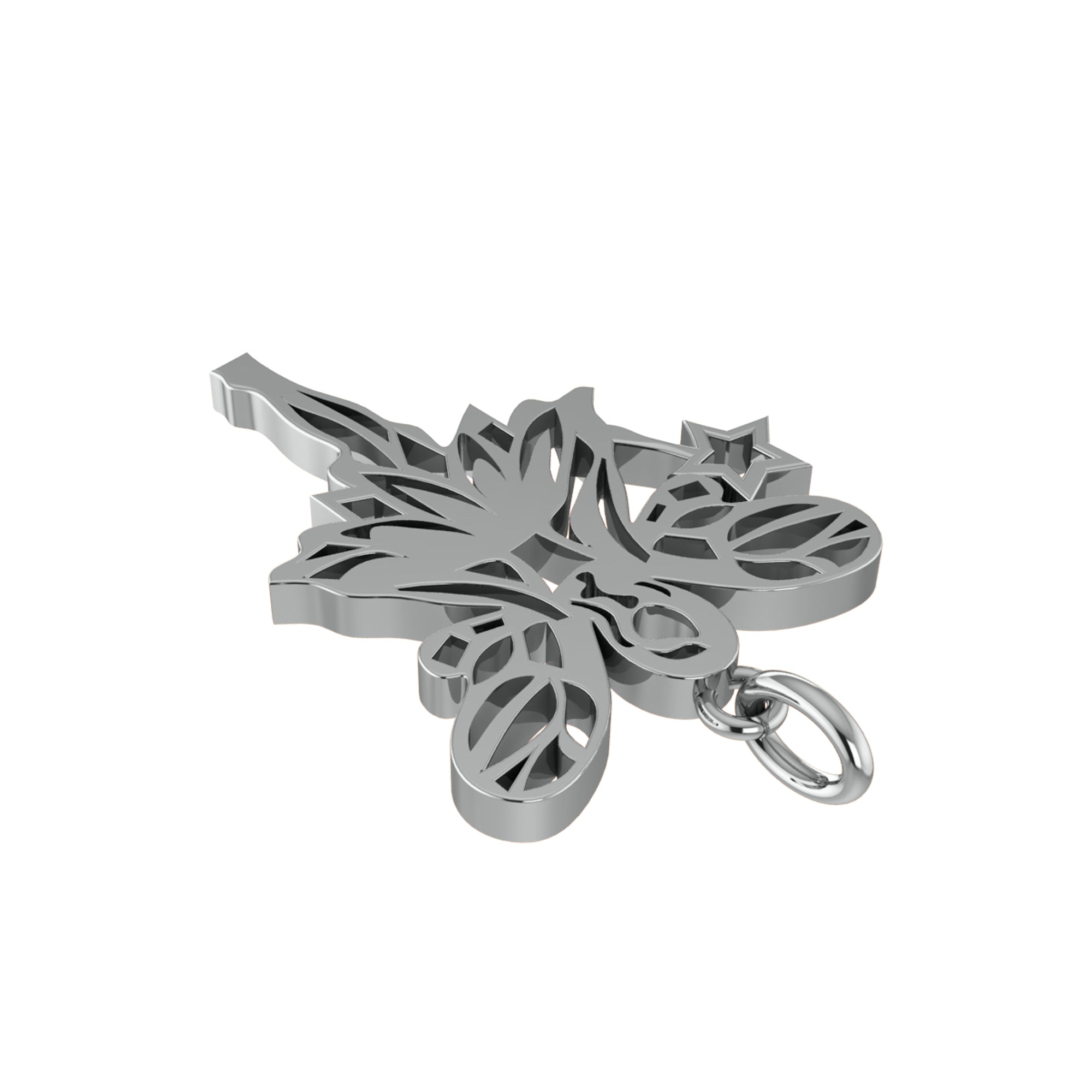 Ciondolo angelo RKC Gioielli in argento 925 placcato oro rosa 14 carati Peso 4,10 g Altezza 25,80 mm