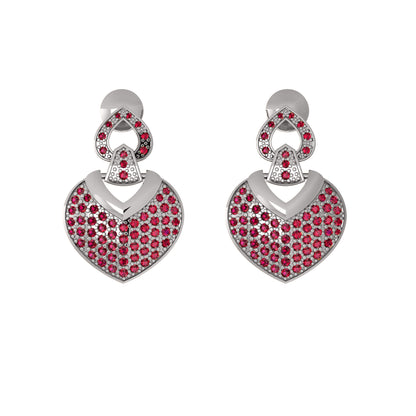 RKC 925 Silber Moissanit Funkelnder Tropfen-Ohrhänger, rosévergoldet, 1,2 CT, Höhe 24,50 mm