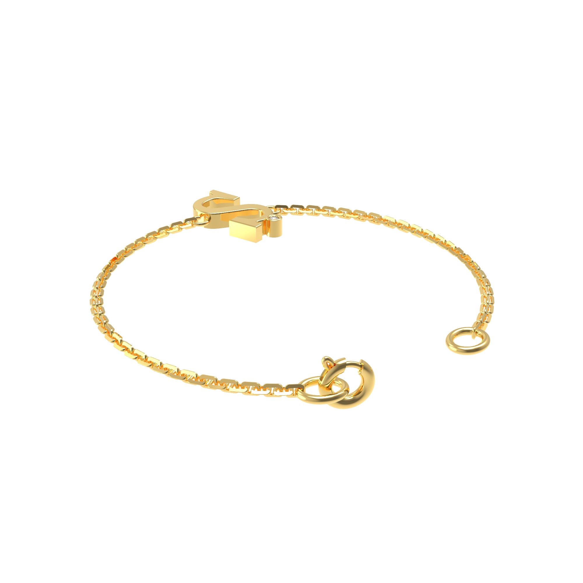 RKC Damenarmband aus 925er-Sterlingsilber mit einem Karatgewicht von 0,01 Karat, 14 Karat Rosévergoldung, Produktgewicht 2,90 GM