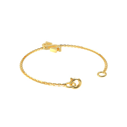 RKC Damenarmband aus 925er-Sterlingsilber mit einem Karatgewicht von 0,01 Karat, 14 Karat Rosévergoldung, Produktgewicht 2,90 GM