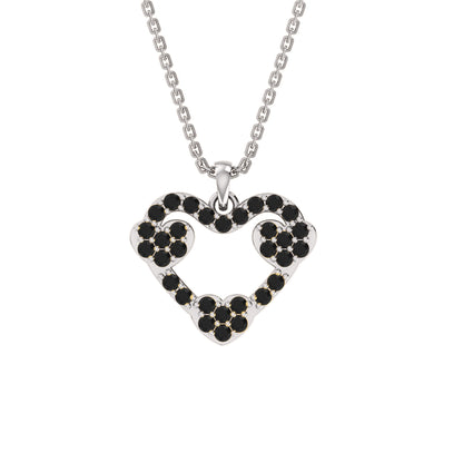 RKC 2,00 CT Moissanit-Herzanhänger, 925er Silberschmuck, 14 Karat Roségold vergoldet, Gewicht 4,30 GM, Höhe 17,80 mm